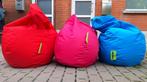 3 zitzakken te koop, blauw roze en rood, Huis en Inrichting, Zitzakken, Ophalen, Zo goed als nieuw, Zitzak
