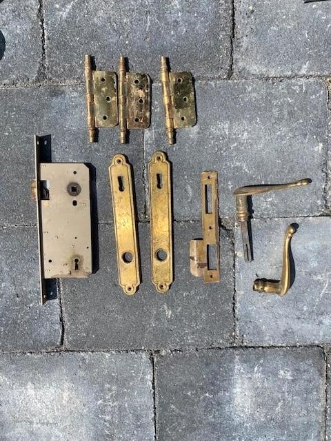 Binnendeurbeslag vintage, Antiek en Kunst, Curiosa en Brocante, Ophalen of Verzenden
