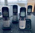 telephones 4 combinés et répondeur Panasonic KX-TG6821, Télécoms, Téléphones fixes | Combinés & sans fil, Enlèvement, Utilisé