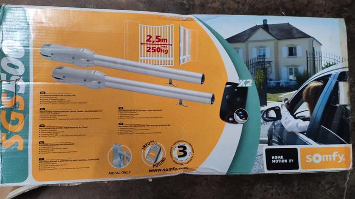 Motorisation SOMFY SGS 500 pour portail à battants, Jardin & Terrasse, Portes de jardin, Neuf, Portail battant, Enlèvement