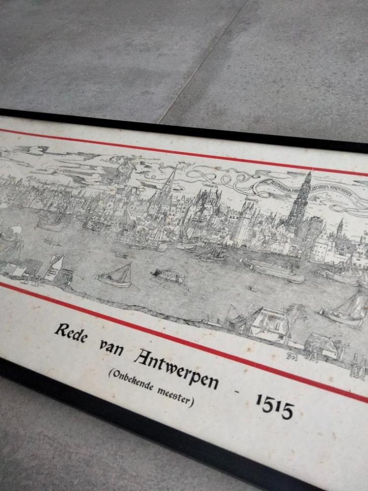 Rede Van Antwerpen drukkerij J.E Buschmann poster, Antiek en Kunst, Kunst | Overige Kunst, Ophalen