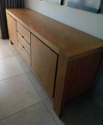 Eetkamer met dressoir, bar, tafel met of zonder 6 stoelen, Huis en Inrichting, Ophalen, Gebruikt, Massief eik modern, 4 tot 6 stoelen