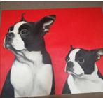 Geschilderd doek Boston terrier, Ophalen
