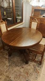 Antieke tafel met 4 stoelen, Antiek en Kunst, Ophalen