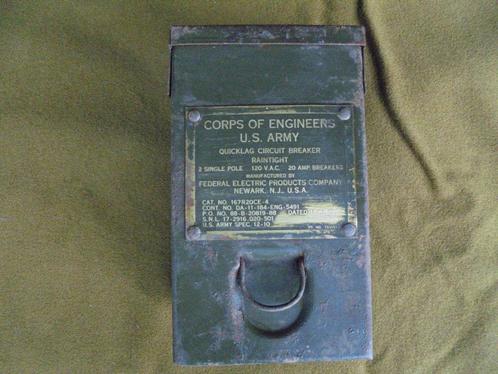 Corps of Engineers, zekeringkast van het Amerikaanse leger, Verzamelen, Militaria | Algemeen, Landmacht, Ophalen of Verzenden