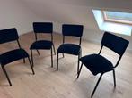 4 stoelen in zwarte velours, Huis en Inrichting, Ophalen