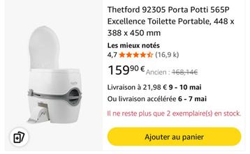 Wc portable camping super etat, Enlèvement