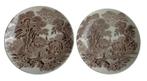 Enoch Wedgwood Woodland 2x petit four borden 10,8cm, Verzenden, Zo goed als nieuw, Wedgwood, Bord(en)