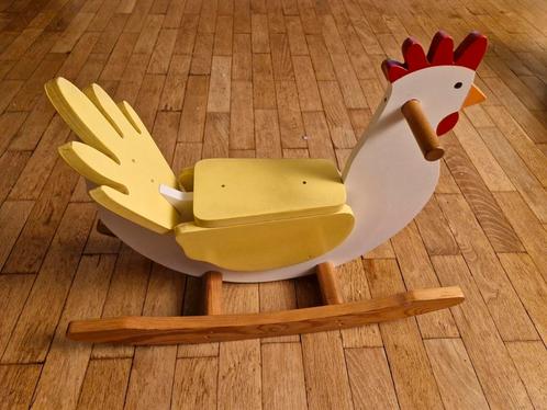 houten hobbelpaard kip (handgemaakt), Kinderen en Baby's, Speelgoed | Hobbelfiguren, Gebruikt, Ophalen