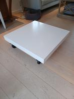 Salontafel, Ophalen, 50 tot 100 cm, Wit gelakt, Vierkant