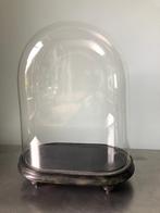 Oude ovalen glazen stolp met voet, Maison & Meubles, Accessoires pour la Maison | Cloches, Enlèvement, Utilisé
