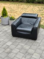 Lederen relaxzetel met verstelbare hoofdsteun – stijlvol, Huis en Inrichting, Fauteuils, 100 tot 125 cm, Leer, Ophalen of Verzenden