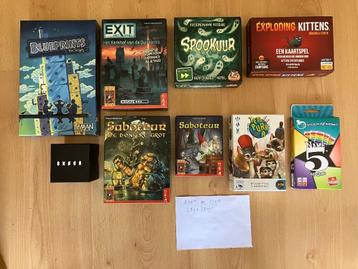 Pakket bordspellen (nieuw), Exploding Kittens, Exit, ... beschikbaar voor biedingen