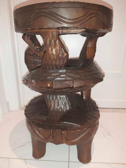 Handgemaakte Houten Tafel, Antiek en Kunst, Kunst | Beelden en Houtsnijwerken, Ophalen of Verzenden
