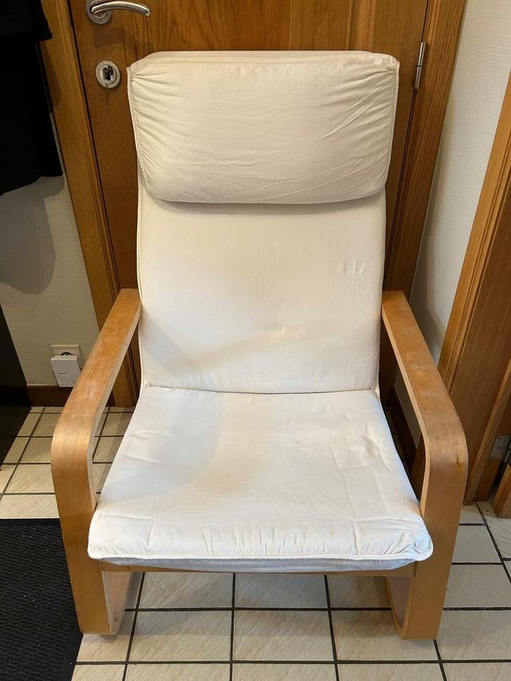 Fauteil à bascule Ikea, Huis en Inrichting, Stoelen, Zo goed als nieuw, Eén, Hout, Ophalen