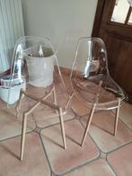 Chaises transparentes, pieds métalliques, Twee, Gebruikt, Hout, Ophalen