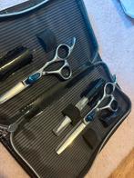 Olivia garden scharen set (rechts) en 2 dunne brush borstels, Handtassen en Accessoires, Uiterlijk | Haarverzorging, Ophalen, Zo goed als nieuw