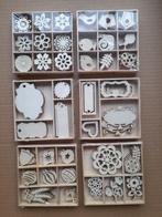 OPRUIMING houten doosjes met 45 stuks houten figuurtjes, Enlèvement ou Envoi, Neuf