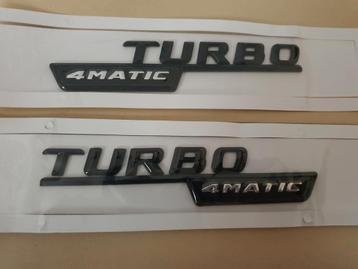 Mercedes turbo 4matic zijkant logo's blinkend zwart beschikbaar voor biedingen