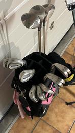 Golftas incl clubs en trolley, Ophalen, Gebruikt