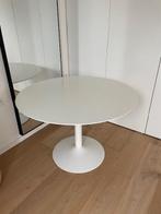 Ronde witte tafel Menorca diameter 110 cm, Ophalen, Tijdloos - modern, Rond, Zo goed als nieuw