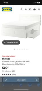 IKEA Brimnes 180/200 bed, Huis en Inrichting, Ophalen, Wit, 200 cm, 180 cm