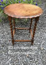 Ancienne table d appoint /gueridon en bois ondulés, Antiek en Kunst, Ophalen