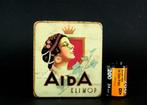 Rare Dutch 1920s “Aida Senoritas" litho hinged pocket 20 ci, Verzenden, Gebruikt, Tabaksdoos of Verpakking