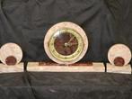 3 Delige Marmeren Tafel Klok, Antiquités & Art, Antiquités | Horloges, Enlèvement ou Envoi