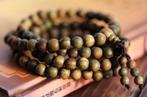 Gebedsketting van groen sandelhout, Handtassen en Accessoires, Kettingen, Ophalen of Verzenden, Nieuw, Groen, Overige materialen