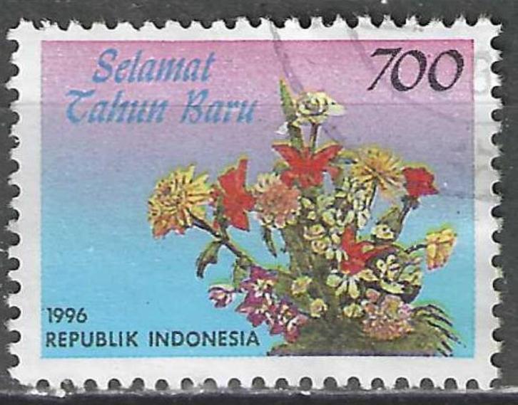 Indonesie 1996 - Yvert 1473C - Wenszegels met Bloemen (ST), Postzegels en Munten, Postzegels | Azië, Verzenden