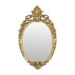 Franse Messing Kuifspiegel Goud Barok Louis XV Stijl, Huis en Inrichting, Minder dan 50 cm, Gebruikt, Ophalen of Verzenden, Nvt