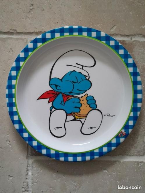 Assiette Schtroumpf gourmand, Verzamelen, Smurfen, Nieuw, Huisje of Attribuut, Smulsmurf, Ophalen of Verzenden