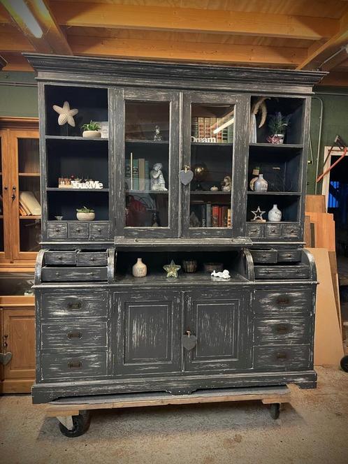 Buffetkast Apothekerskast Vitrinekast., Huis en Inrichting, Kasten | Vitrinekasten, Nieuw, 200 cm of meer, 200 cm of meer, 50 tot 75 cm