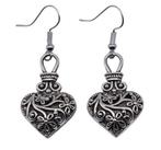 Hartvormige oorbellen van Tibetaans zilver, Bijoux, Sacs & Beauté, Boucles d'oreilles, Enlèvement ou Envoi, Neuf, Argent, Argent