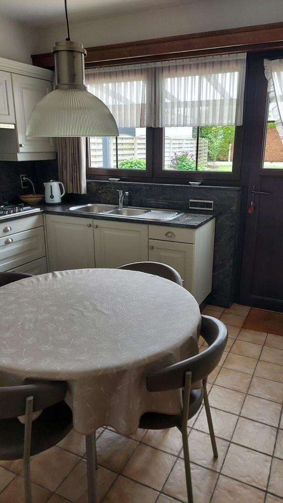 Landelijke keuken, Huis en Inrichting, Keuken | Complete keukens, Gebruikt, Dubbelwandige keuken, Crème, Graniet of Steen, Hoogglans of Gelakt