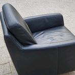 Zwarte leren zetel, Huis en Inrichting, Ophalen