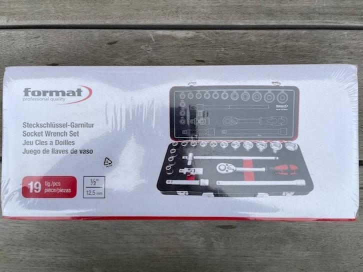 Format professionele dopsleutelset 1/2", Doe-het-zelf en Bouw, Gereedschap | Handgereedschap, Nieuw, Ophalen of Verzenden