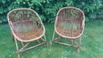 2 rotan fauteuils Rohé Noordwolde - jaren '50 - boho look, Tuin en Terras, Zo goed als nieuw, Rotan, Ophalen