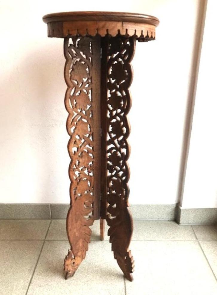 Bijzet Tafel Plantenstaander Oosters plooibaar H 77😍🤗, Antiek en Kunst, Antiek | Meubels | Tafels, Ophalen of Verzenden
