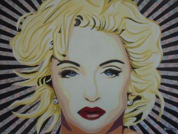 olieschilderij popart Madonna (60x80) beschikbaar voor biedingen