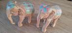 Houten olifanten uit Thailand., Antiek en Kunst, Kunst | Beelden en Houtsnijwerken, Ophalen