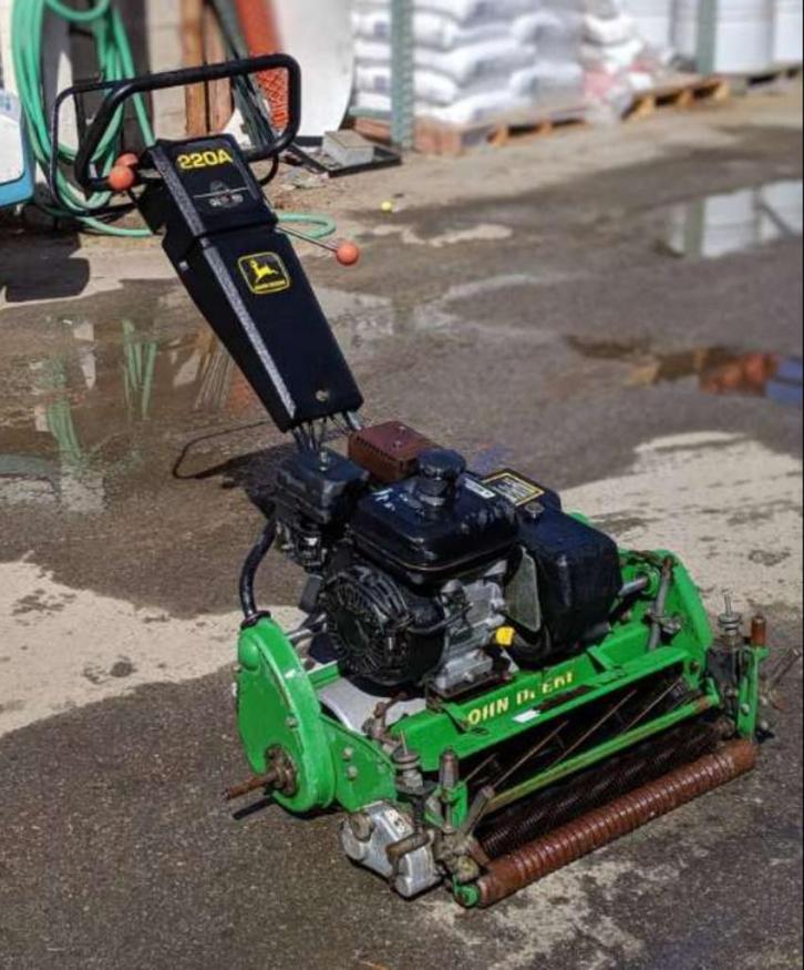 Cilindermaaier John Deere, Tuin en Terras, Zitmaaiers, Gebruikt, Minder dan 90 cm, Opvangbak, Ophalen