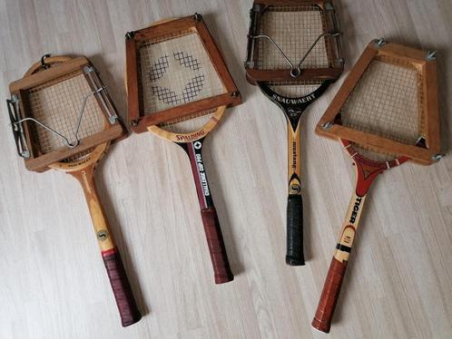 retro houten tennis rackets, Sport en Fitness, Tennis, Gebruikt, Racket, Ophalen of Verzenden
