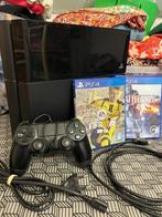 Playstation 4 (500GB, 1 controller) + 2 games, Games en Spelcomputers, Ophalen, Met 1 controller, Original, Met games