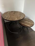 Set industriële bijzettafels, Huis en Inrichting, Ophalen, Gebruikt, Rond, Industrieel