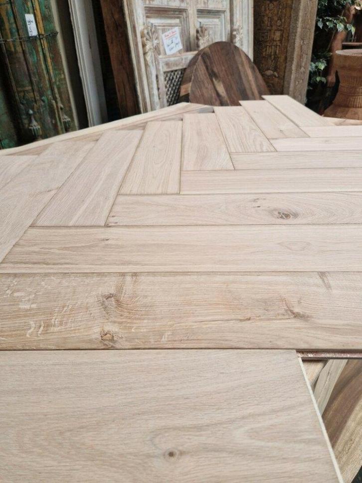 EIKEN VISGRAAT PARKET KANT EN KLAAR GEOLIED, Tuin en Terras, Bloempotten, Nieuw, Overige materialen, Binnen, Overige vormen, Ophalen of Verzenden