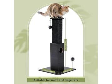 Nieuwe zwarte PAWZ kattenkrabpaal. (75cm)