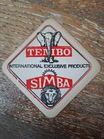 Oud bierviltje Tembo Simba bier brouwerij Zeeberg Aalst, Ophalen of Verzenden