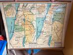 Oude wandkaart vintage schoolkaart, Antiek en Kunst, Ophalen